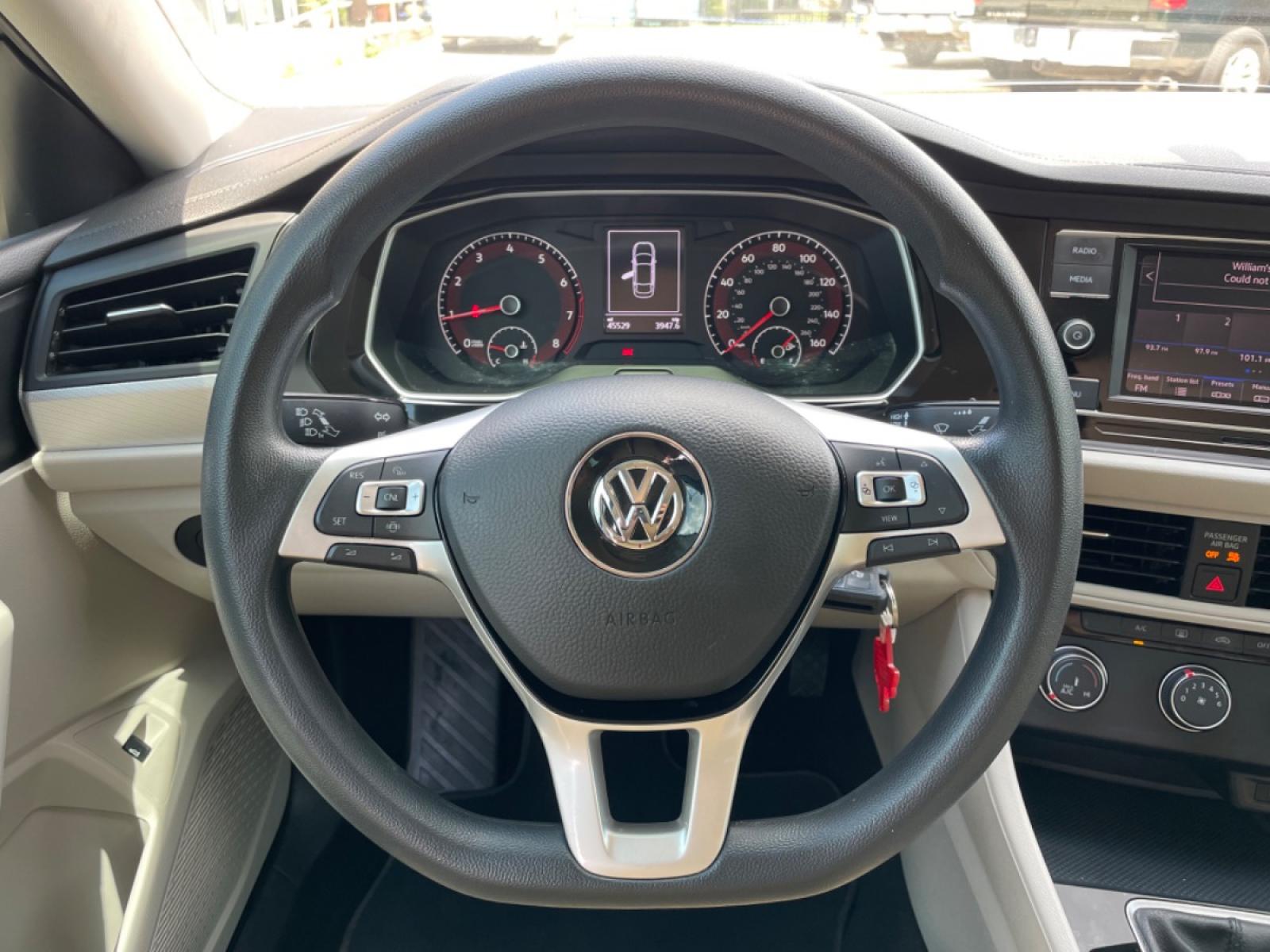 2020 Blue /Silver Volkswagen Jetta 1.4T S 6M (3VWN57BU5LM) with an 1.4L L4 DOHC 20V engine, 6M transmission, located at 1501 West 15th St., Houston, 77008, (713) 869-2925, 29.797941, -95.411789 - Photo #9