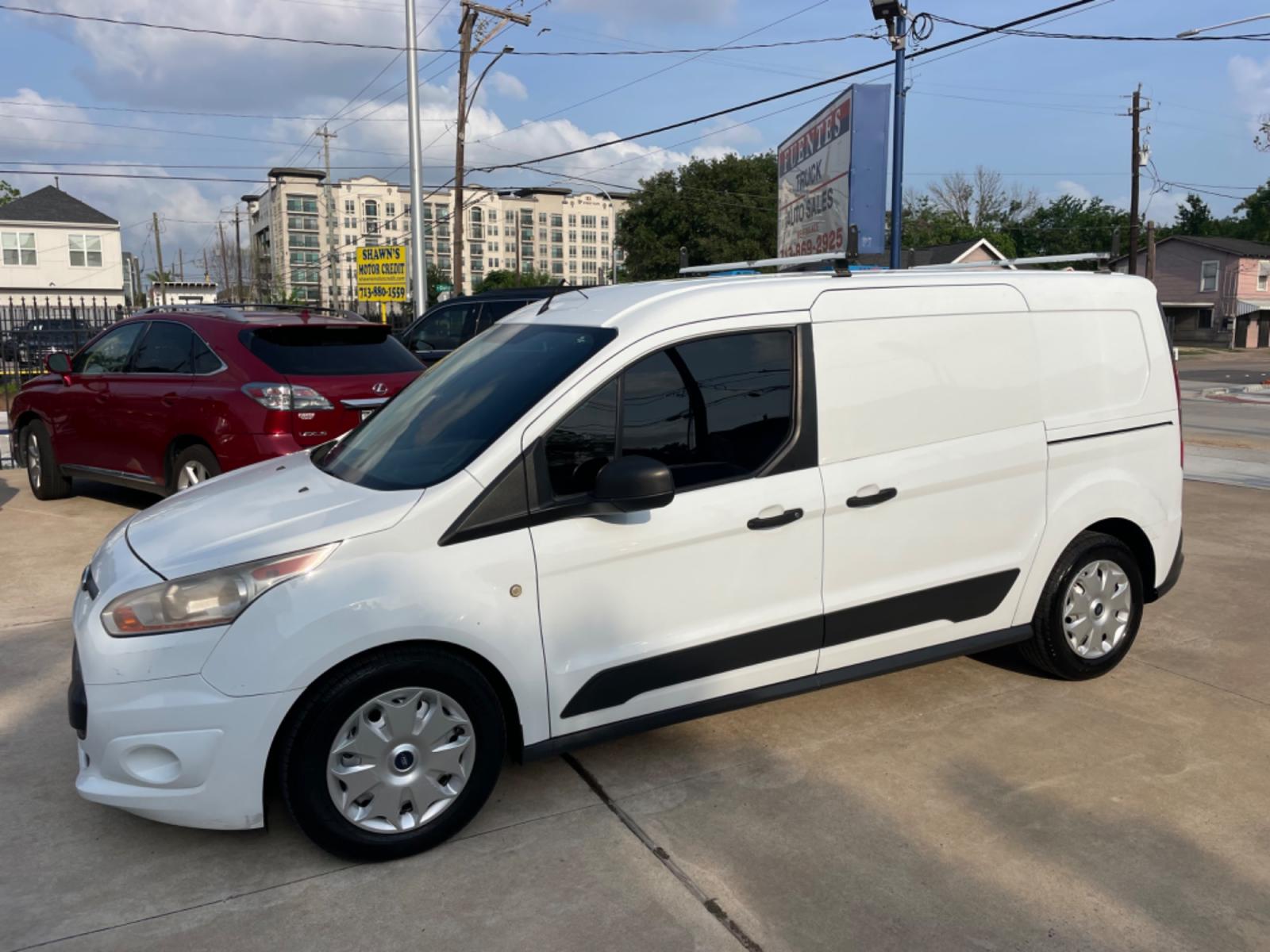 2014 White /Black Ford Transit Connect XLT LWB (NM0LS7F75E1) with an 2.5L L4 DOHC 16V engine, 6-Speed Automatic transmission, located at 1501 West 15th St., Houston, 77008, (713) 869-2925, 29.797941, -95.411789 - Photo #0