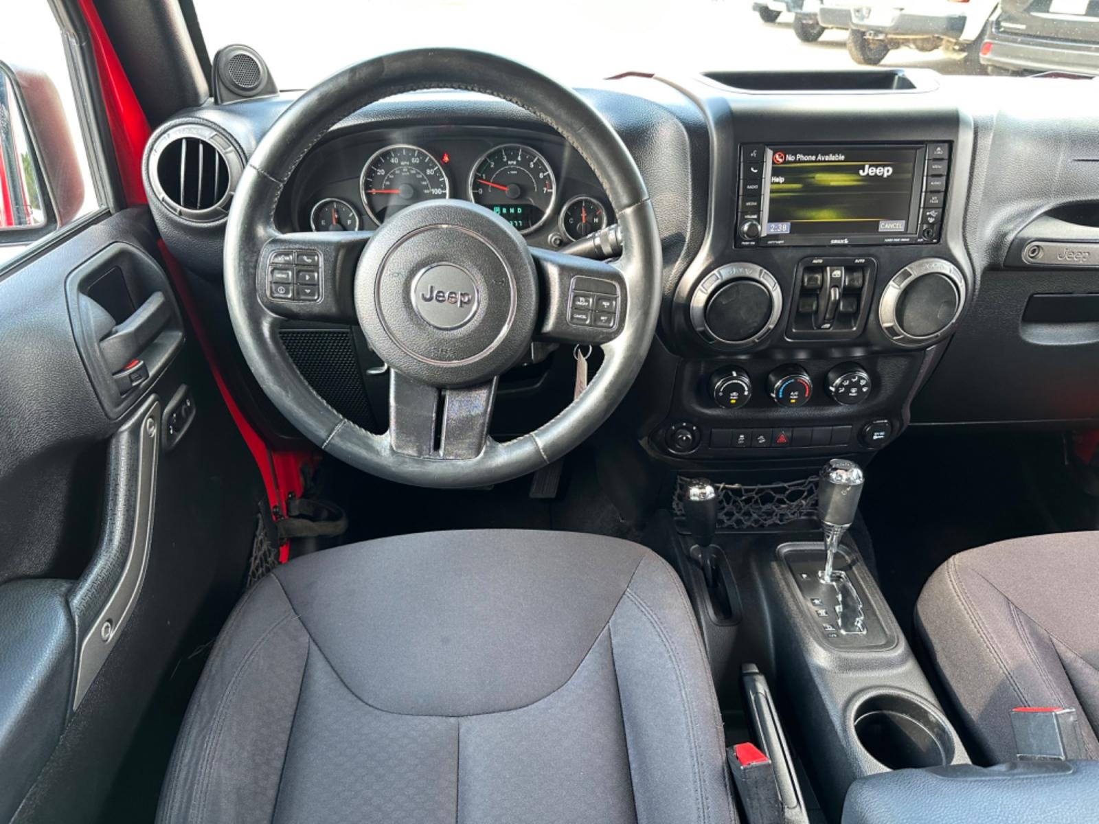 2014 Red /Black Jeep Wrangler Unlimited Sport 4WD (1C4HJWDG7EL) with an 3.6L V6 DOHC 24V FFV engine, Automatic transmission, located at 1501 West 15th St., Houston, 77008, (713) 869-2925, 29.797941, -95.411789 - Photo #8
