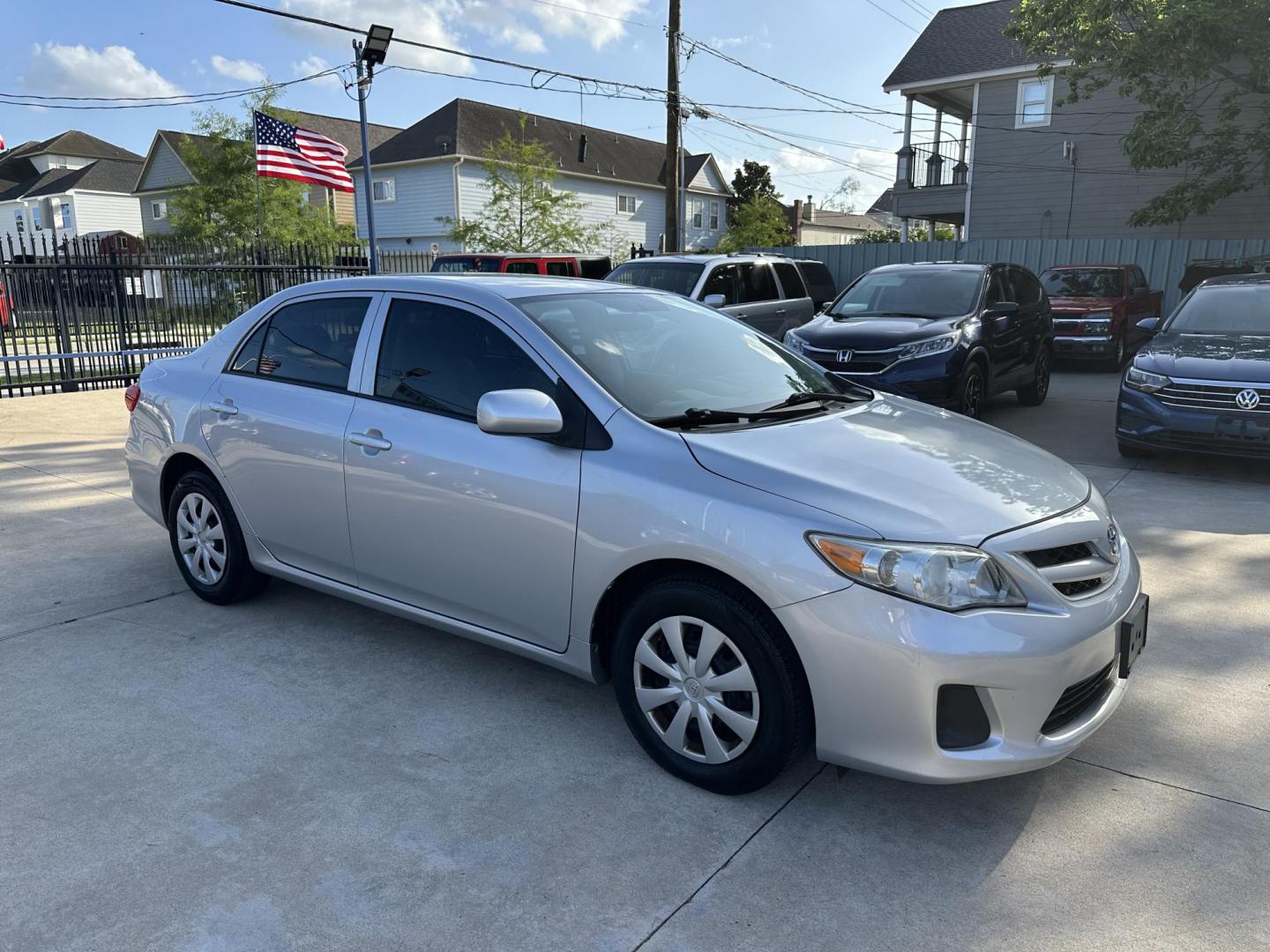 2013 Silver /Silver Toyota Corolla LE 4-Speed AT (5YFBU4EE4DP) with an 1.8L L4 DOHC 16V engine, 4-Speed Automatic transmission, located at 1501 West 15th St., Houston, 77008, (713) 869-2925, 29.797941, -95.411789 - Photo#1