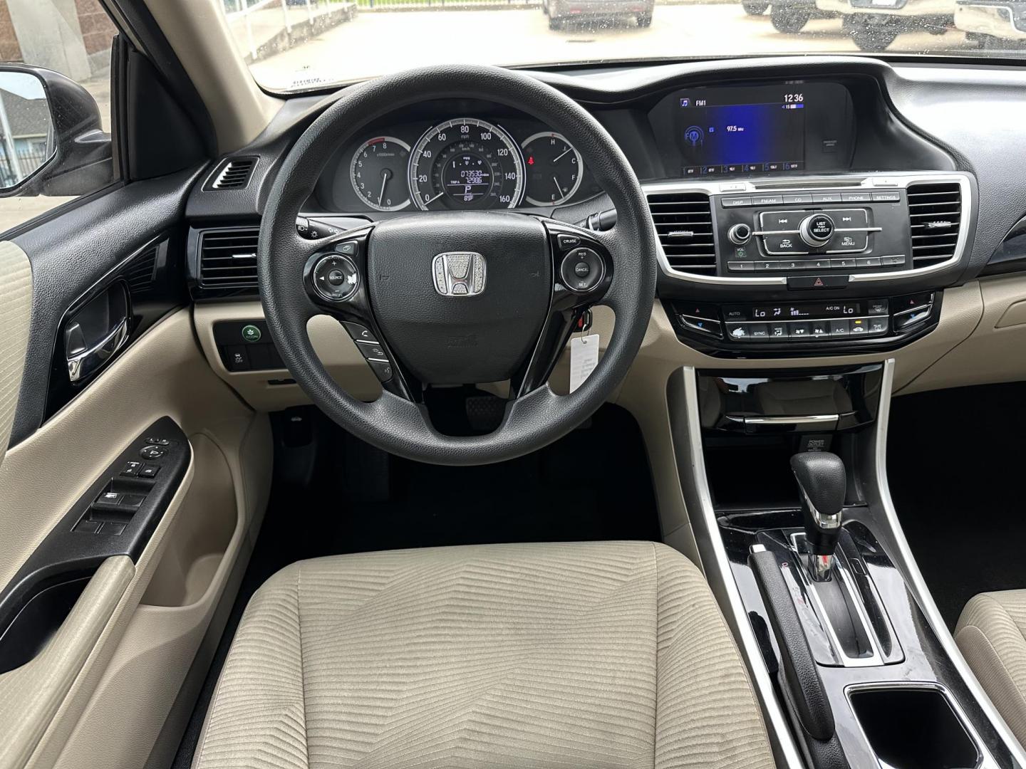 2016 Beige /Beige Honda Accord LX Sedan CVT (1HGCR2F30GA) with an 2.4L L4 DOHC 16V engine, CVT transmission, located at 1501 West 15th St., Houston, 77008, (713) 869-2925, 29.797941, -95.411789 - Photo#7