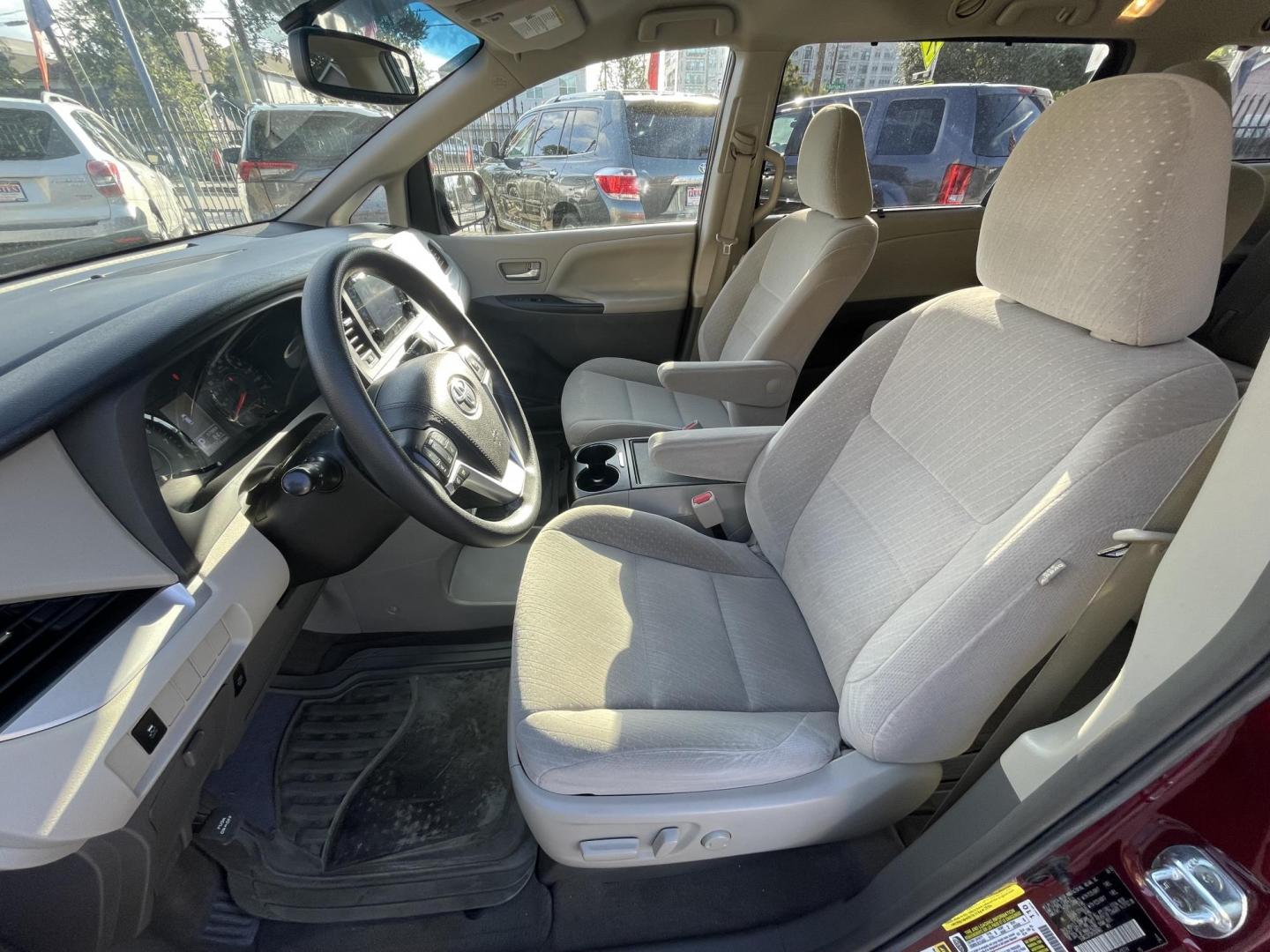 2017 Red /Silver Toyota Sienna LE 8-Passenger (5TDKZ3DC9HS) with an 3.5L V6 EFI DOHC 24V engine, 8A transmission, located at 1501 West 15th St., Houston, 77008, (713) 869-2925, 29.797941, -95.411789 - Photo#4