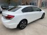 2013 White /Silver Honda Civic EX-L Sedan 5-Speed AT (19XFB2F99DE) with an 1.8L L4 SOHC 16V engine, 5-Speed Automatic transmission, located at 1501 West 15th St., Houston, 77008, (713) 869-2925, 29.797941, -95.411789 - Photo#2