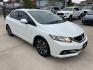 2013 White /Silver Honda Civic EX-L Sedan 5-Speed AT (19XFB2F99DE) with an 1.8L L4 SOHC 16V engine, 5-Speed Automatic transmission, located at 1501 West 15th St., Houston, 77008, (713) 869-2925, 29.797941, -95.411789 - Photo#1