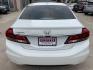 2013 White /Silver Honda Civic EX-L Sedan 5-Speed AT (19XFB2F99DE) with an 1.8L L4 SOHC 16V engine, 5-Speed Automatic transmission, located at 1501 West 15th St., Houston, 77008, (713) 869-2925, 29.797941, -95.411789 - Photo#3