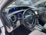2013 White /Silver Honda Civic EX-L Sedan 5-Speed AT (19XFB2F99DE) with an 1.8L L4 SOHC 16V engine, 5-Speed Automatic transmission, located at 1501 West 15th St., Houston, 77008, (713) 869-2925, 29.797941, -95.411789 - Photo#11