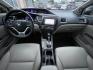 2013 White /Silver Honda Civic EX-L Sedan 5-Speed AT (19XFB2F99DE) with an 1.8L L4 SOHC 16V engine, 5-Speed Automatic transmission, located at 1501 West 15th St., Houston, 77008, (713) 869-2925, 29.797941, -95.411789 - Photo#12