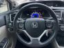 2013 White /Silver Honda Civic EX-L Sedan 5-Speed AT (19XFB2F99DE) with an 1.8L L4 SOHC 16V engine, 5-Speed Automatic transmission, located at 1501 West 15th St., Houston, 77008, (713) 869-2925, 29.797941, -95.411789 - Photo#14
