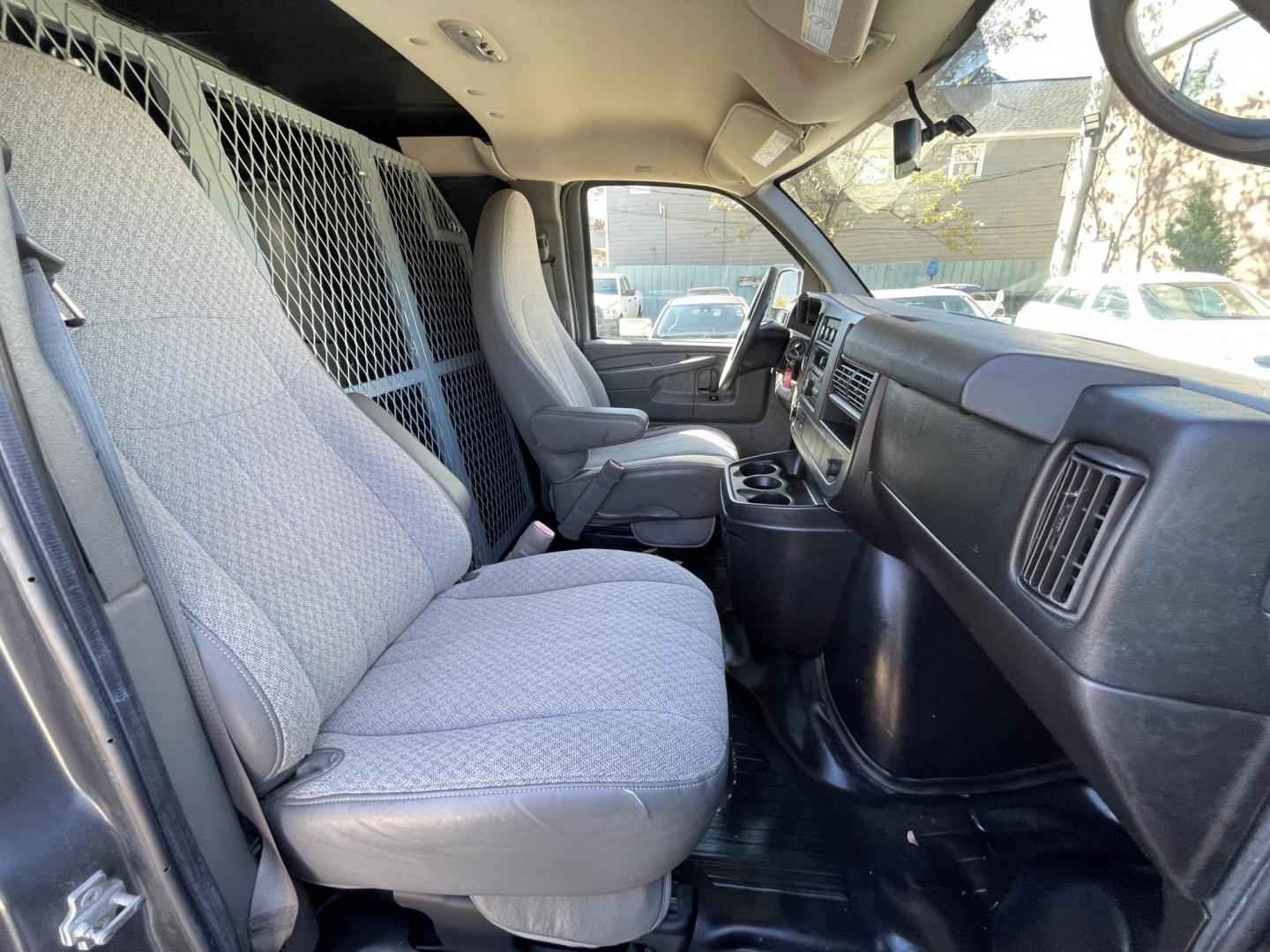 2014 Gray /Silver Chevrolet Express 3500 Cargo Extended (1GCZGUFG0E1) with an 6.0L V8 OHV 16V FFV engine, 6-Speed Automatic transmission, located at 1501 West 15th St., Houston, 77008, (713) 869-2925, 29.797941, -95.411789 - Photo#12