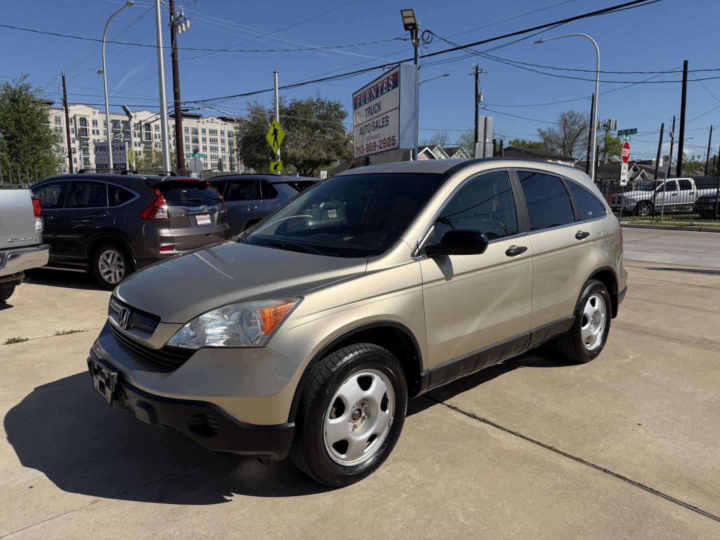 2008 Beige /Beige Honda CR-V LX 2WD AT (5J6RE38348L) with an 2.4L L4 DOHC 16V engine, 5-Speed Automatic Overdrive transmission, located at 1501 West 15th St., Houston, 77008, (713) 869-2925, 29.797941, -95.411789 - Photo#0