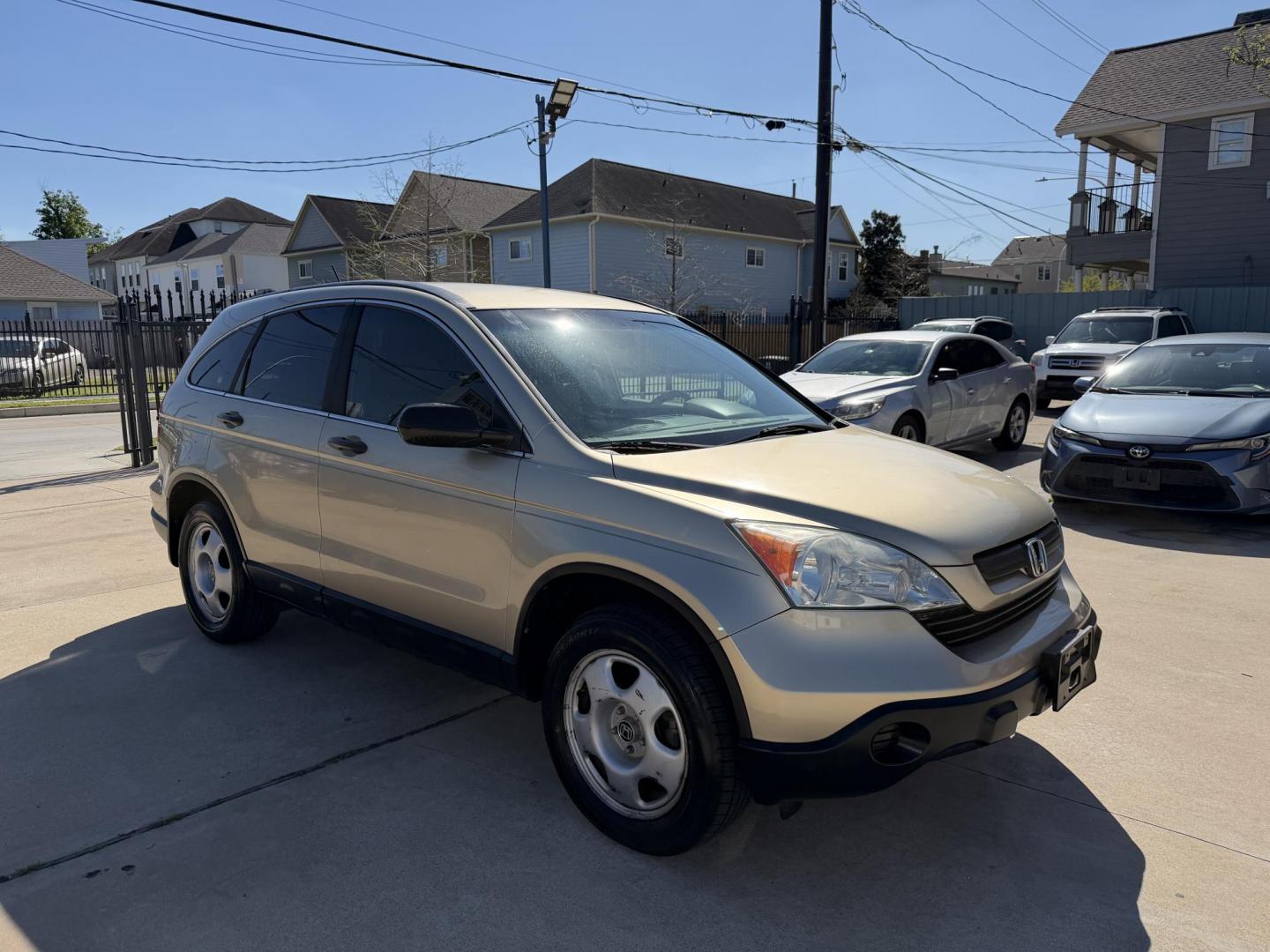 2008 Beige /Beige Honda CR-V LX 2WD AT (5J6RE38348L) with an 2.4L L4 DOHC 16V engine, 5-Speed Automatic Overdrive transmission, located at 1501 West 15th St., Houston, 77008, (713) 869-2925, 29.797941, -95.411789 - Photo#1