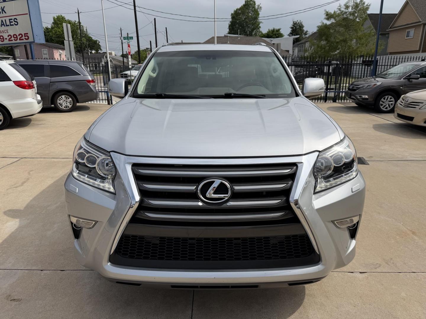2015 Silver /Beige Lexus GX 460 Base (JTJBM7FX2F5) with an 4.6L V8 DOHC 32V engine, 6-Speed Automatic transmission, located at 1501 West 15th St., Houston, 77008, (713) 869-2925, 29.797941, -95.411789 - Photo#1