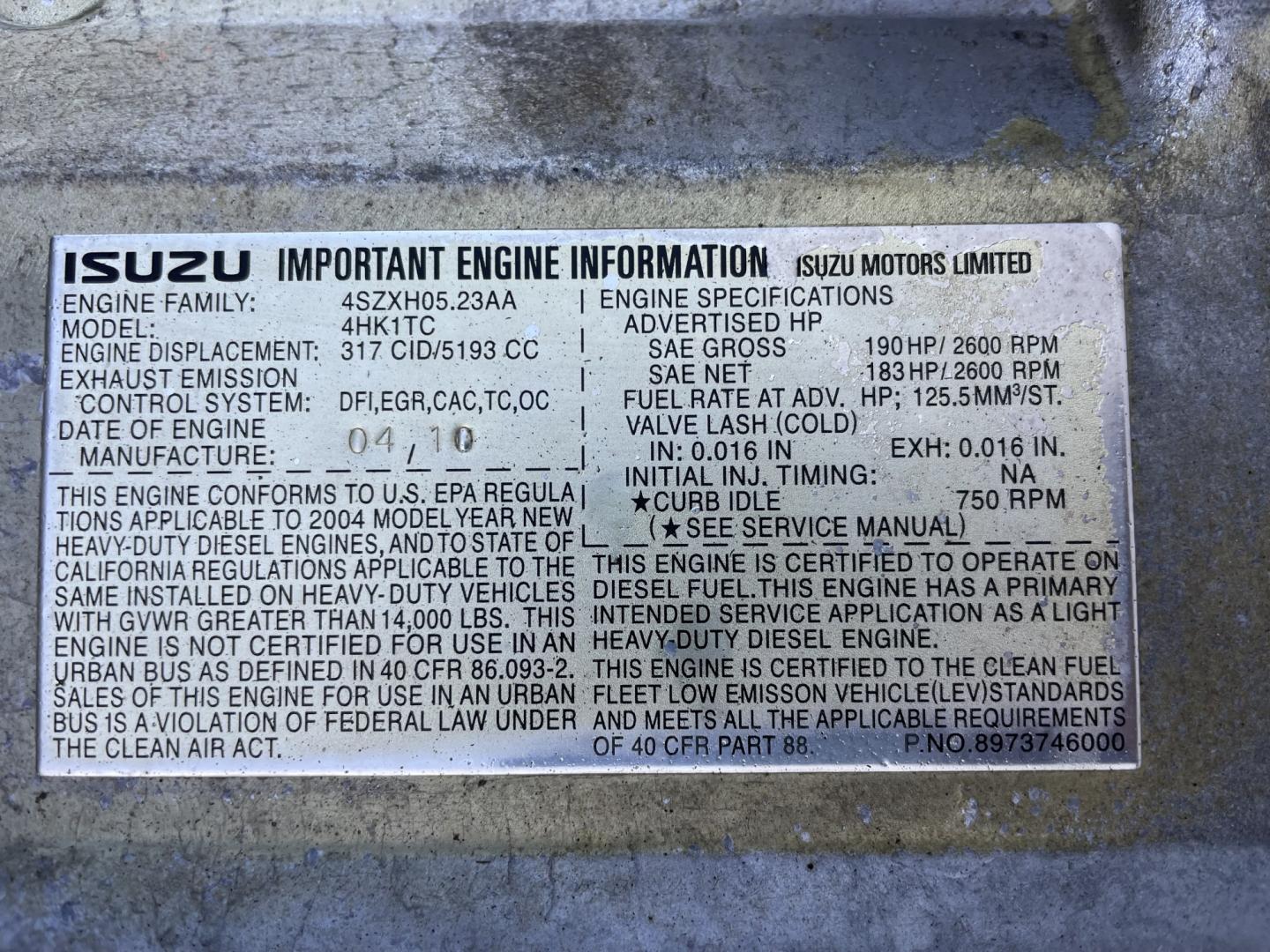 2005 White /Gray Chevrolet W45042 - (J8BC4B16X57) with an 5.2L L4 TURBO DIESEL engine, Automatic transmission, located at 1501 West 15th St., Houston, 77008, (713) 869-2925, 29.797941, -95.411789- Photo#18