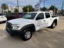 2014 White /Silver Toyota Tacoma Double Cab I4 4AT 2WD (5TFJX4CN2EX) with an 2.7L L4 DOHC 16V engine, 4A transmission, located at 1501 West 15th St., Houston, 77008, (713) 869-2925, 29.797941, -95.411789- Photo#0