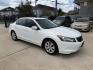 2008 White /Beige Honda Accord EX Sedan AT (1HGCP26798A) with an 2.4L L4 DOHC 16V engine, 5A OD transmission, located at 1501 West 15th St., Houston, 77008, (713) 869-2925, 29.797941, -95.411789- Photo#2