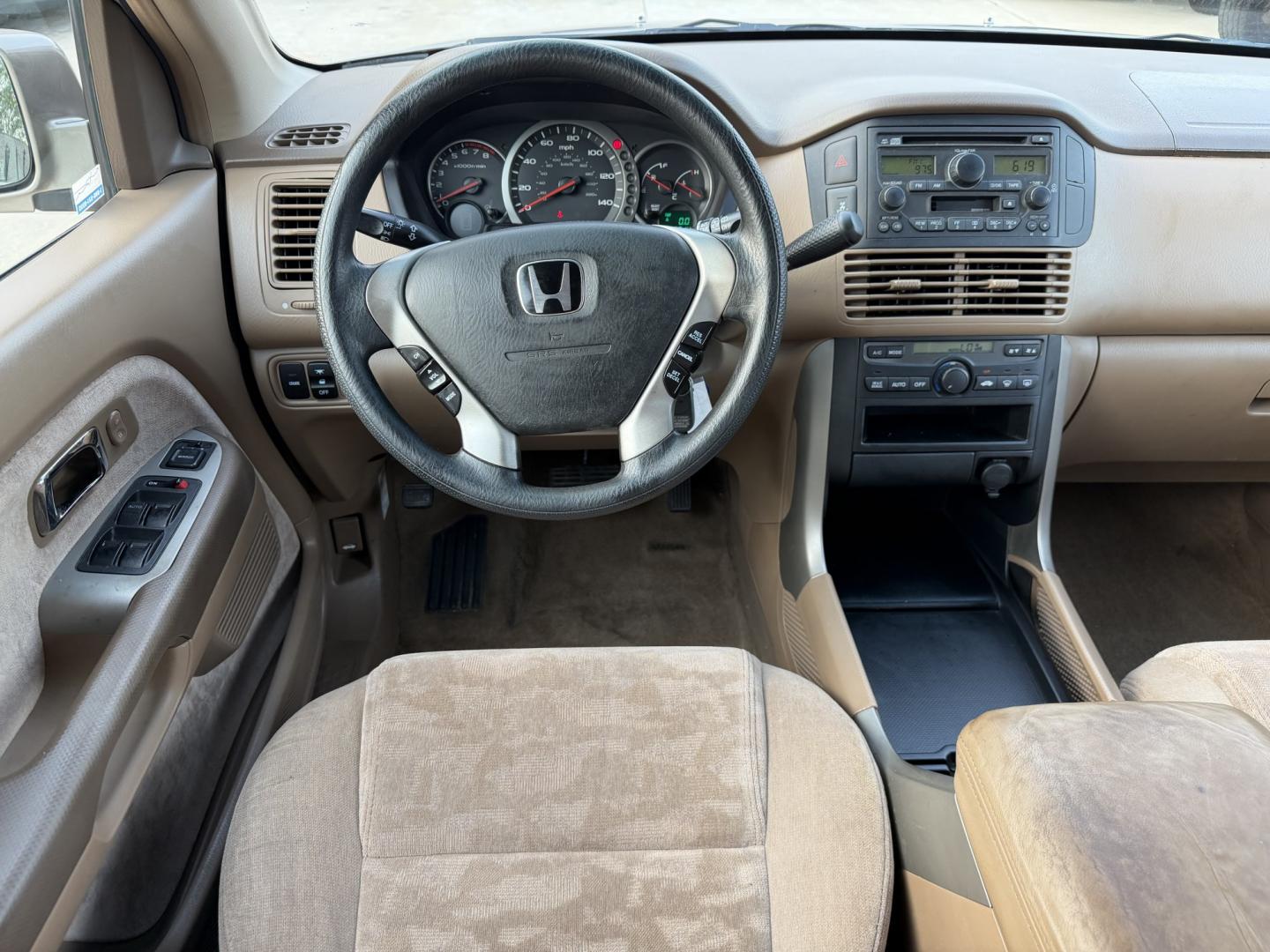 2004 Gold /Tan Honda Pilot EX (2HKYF18454H) with an 3.5L V6 SOHC 24V engine, 5A OD transmission, located at 1501 West 15th St., Houston, 77008, (713) 869-2925, 29.797941, -95.411789- Photo#10